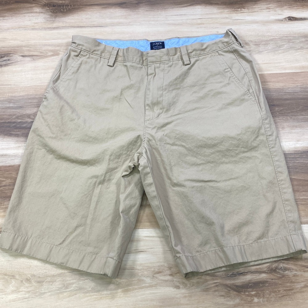 J. Crew Chino Shorts‎ Men 33 Classic Khaki 100% Cotton Rivington Tan Heritage
